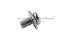 [E] น็อตยึดสายไฟ สแตนเลสชุบนิกเกิ้ล M4x8 mm พร้อมแหวนทรงสี่เหลี่ยม ขนาด 8x8 mm